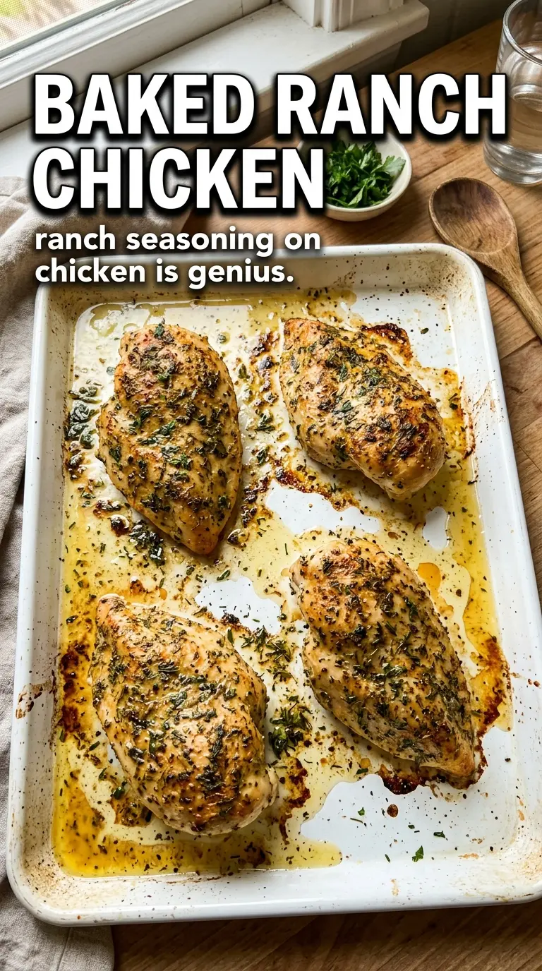 Baked Ranch Chicken crispy Parmesan crust