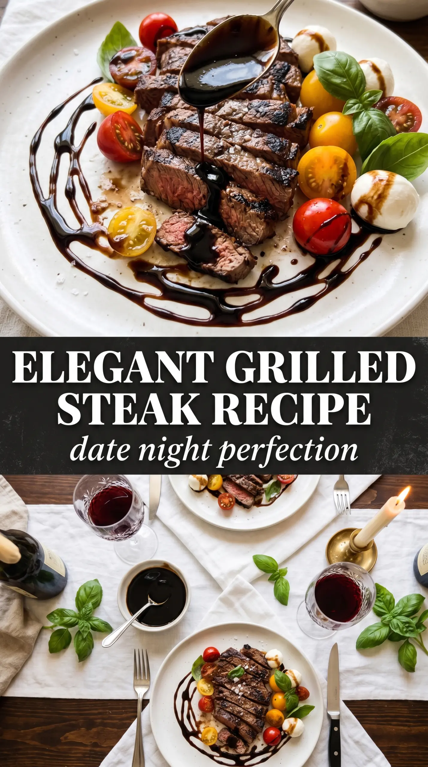 Balsamic Grilled Flank Steak Caprese juicy grilled fresh