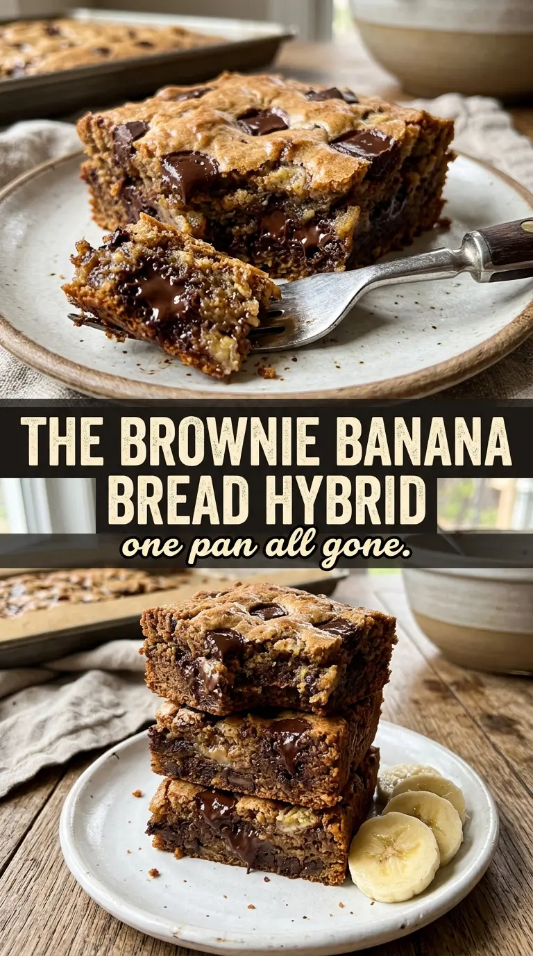 Banana Bread Brownies fudgy chocolate brown butter glaze