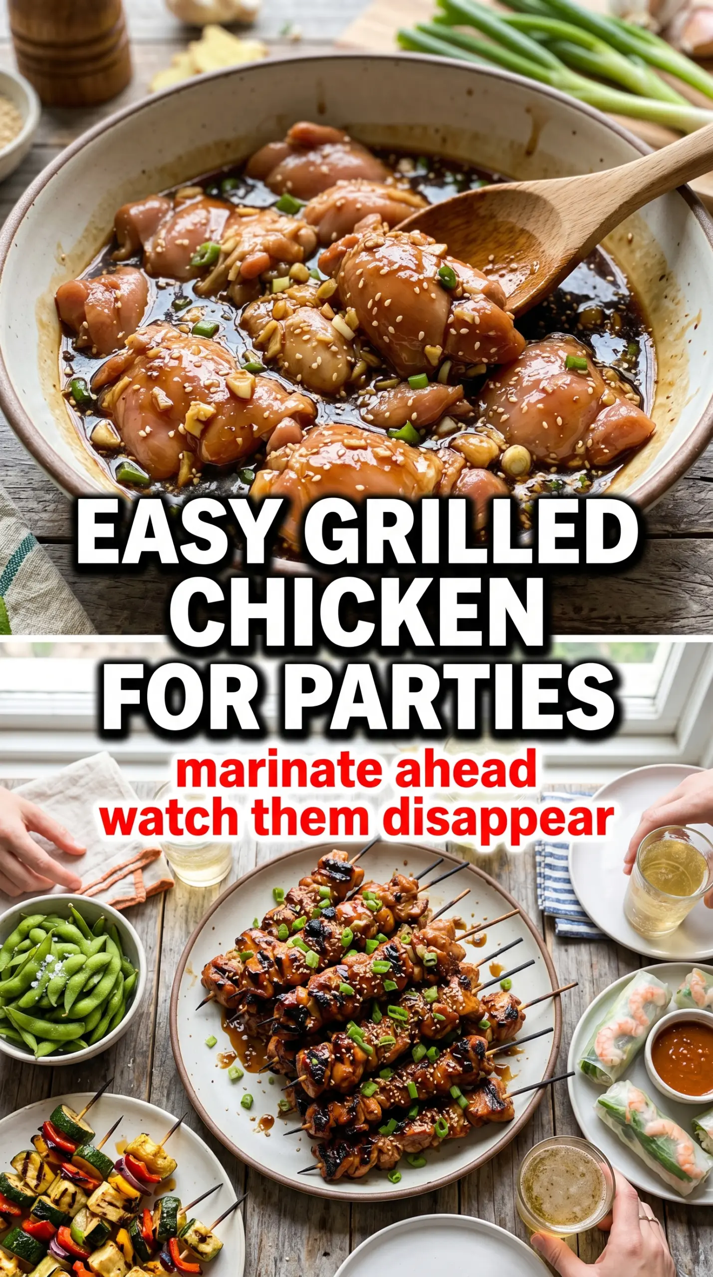 Best Ever Teriyaki Chicken Skewers glossy grilled chicken