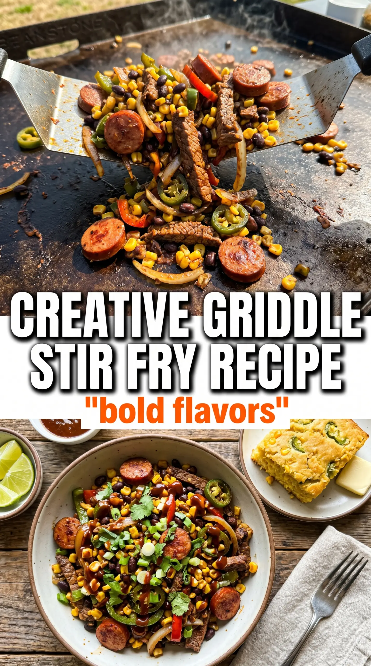 Blackstone Cowboy Stir Fry savory steak peppers