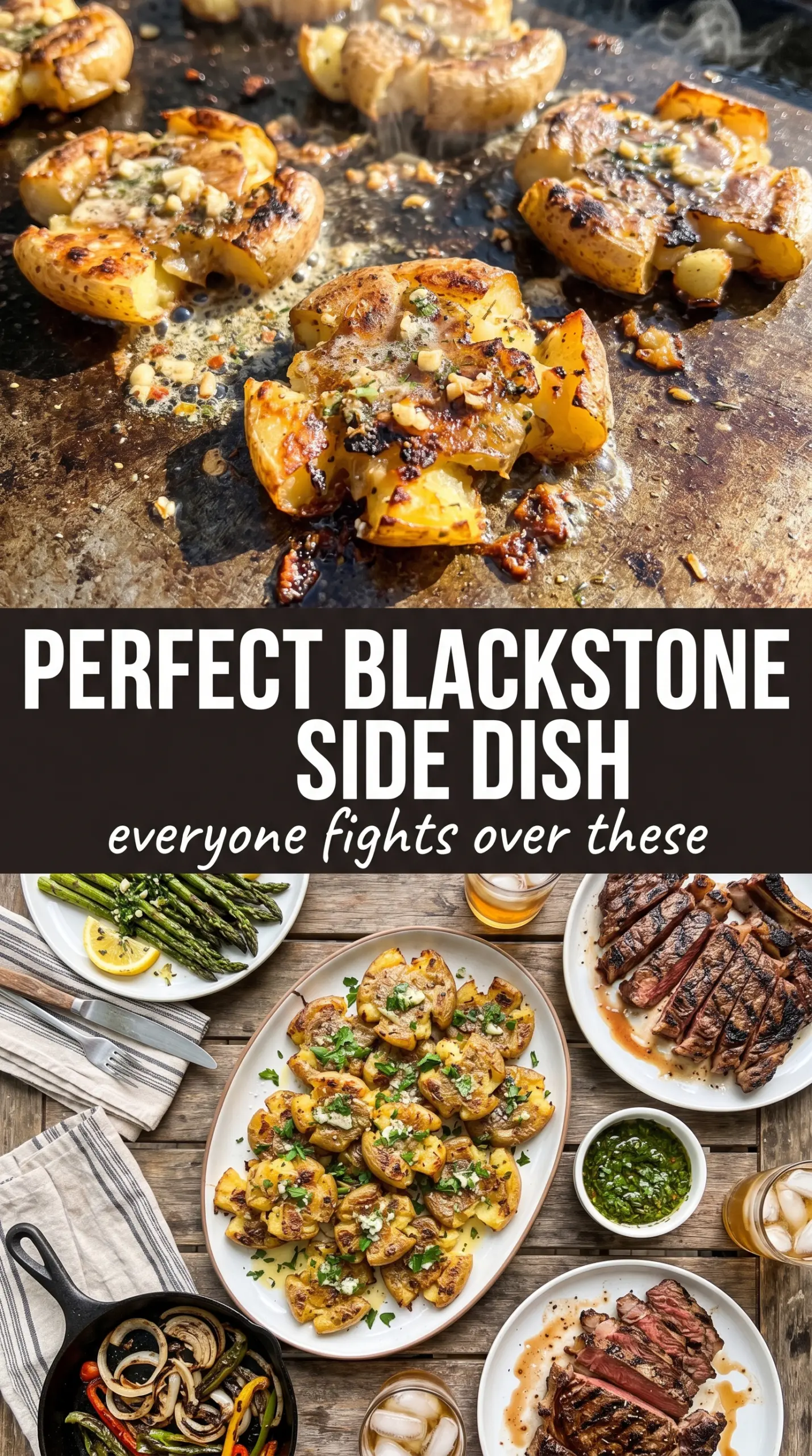 Blackstone smashed potatoes crispy loaded