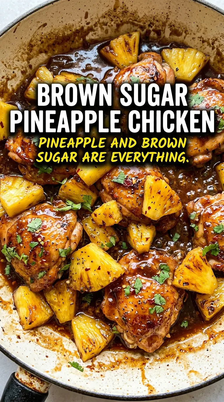Brown Sugar Pineapple Chicken sticky caramelized glaze