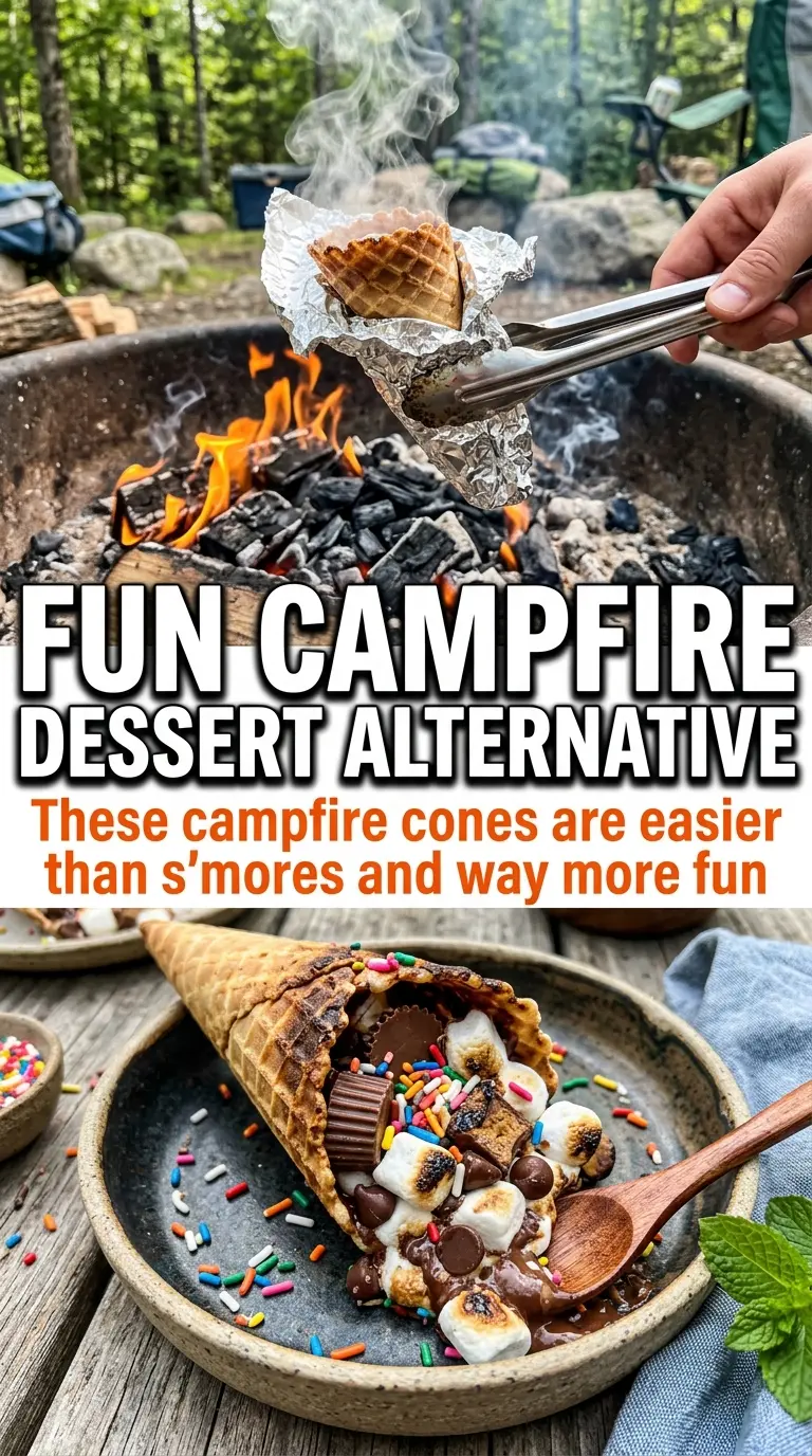 Campfire Cones gooey chocolate marshmallow