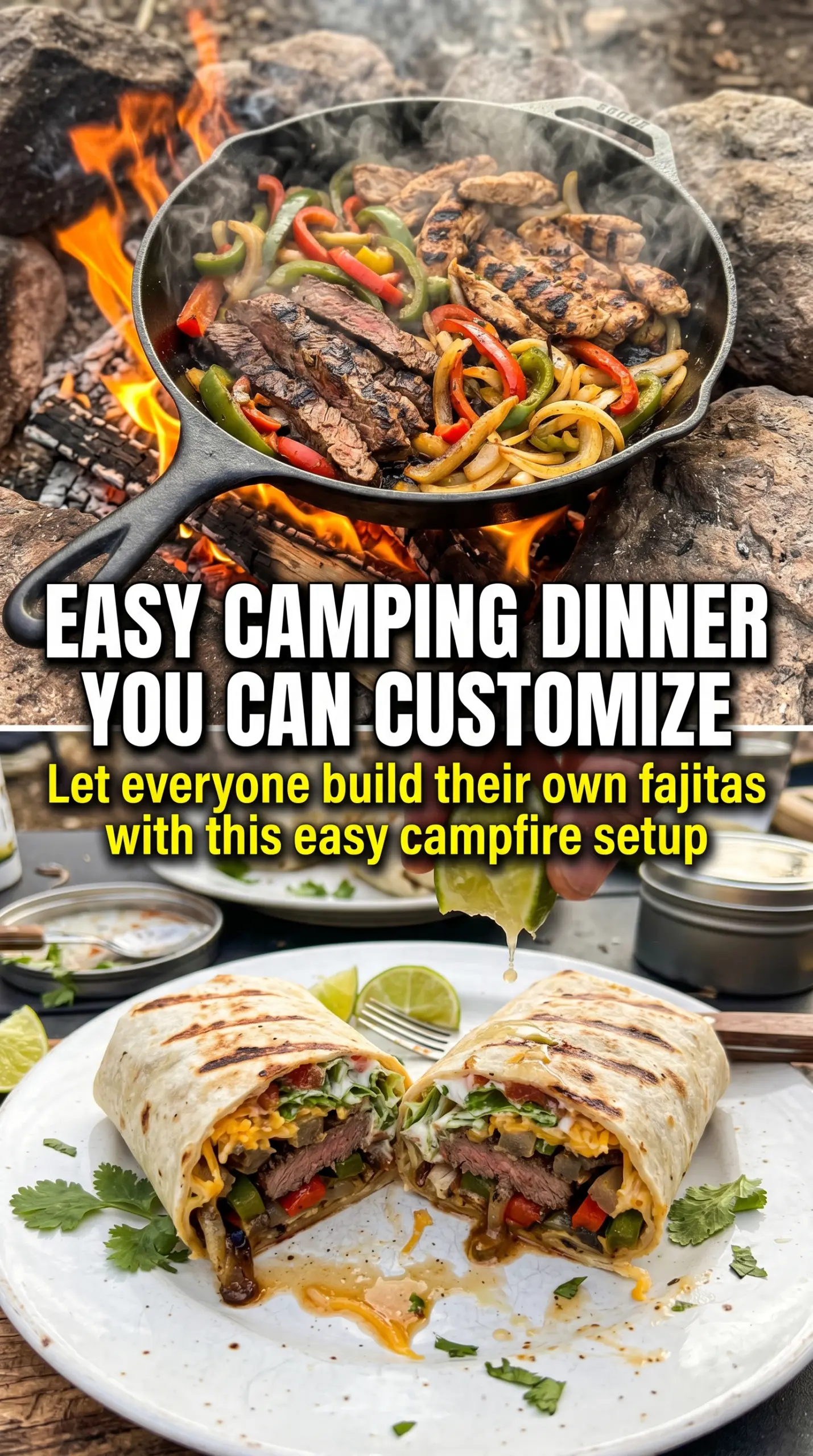 Campfire Fajitas smoky charred peppers
