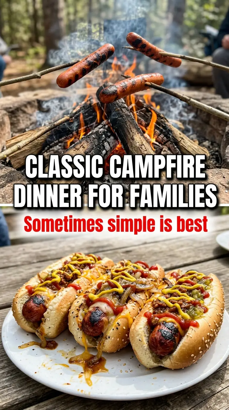 Camping Hot Dogs campfire charred