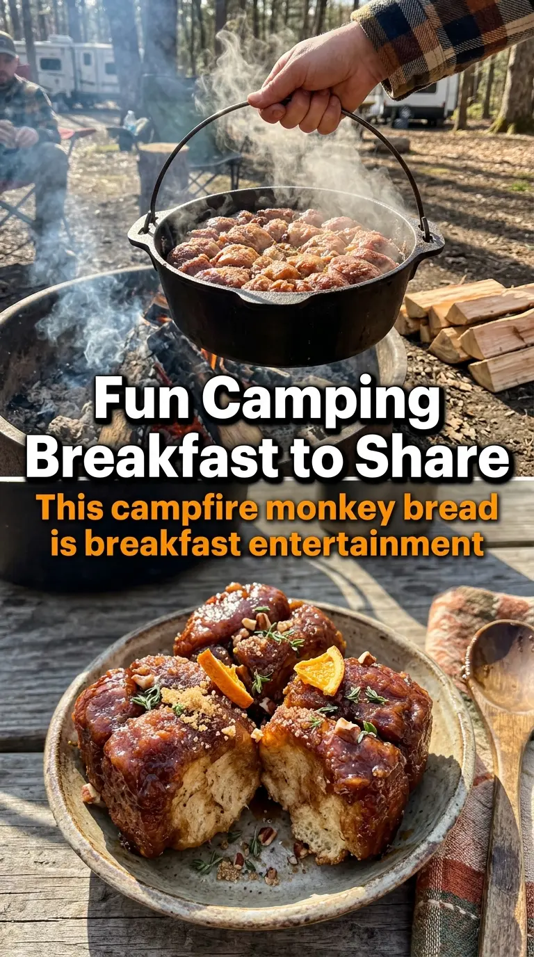 Campfire Monkey Bread golden pull-apart cinnamon sugar