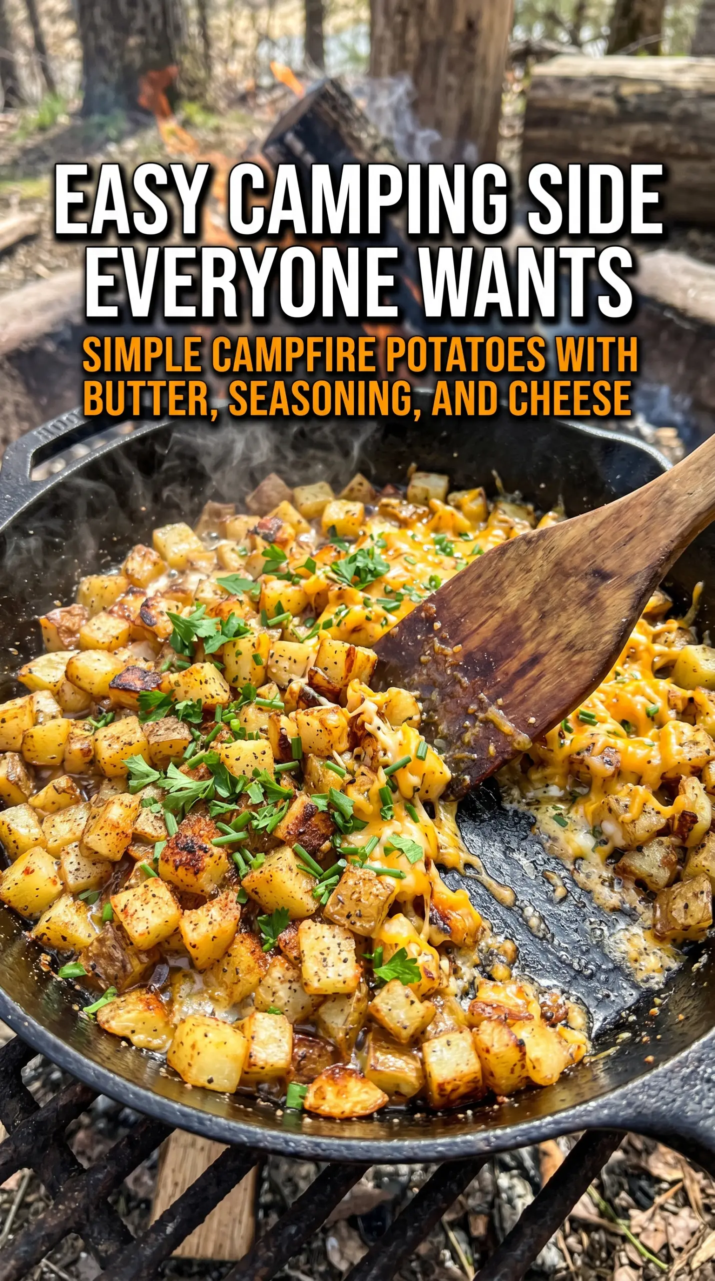 Campfire Potatoes foil packet potatoes golden onions
