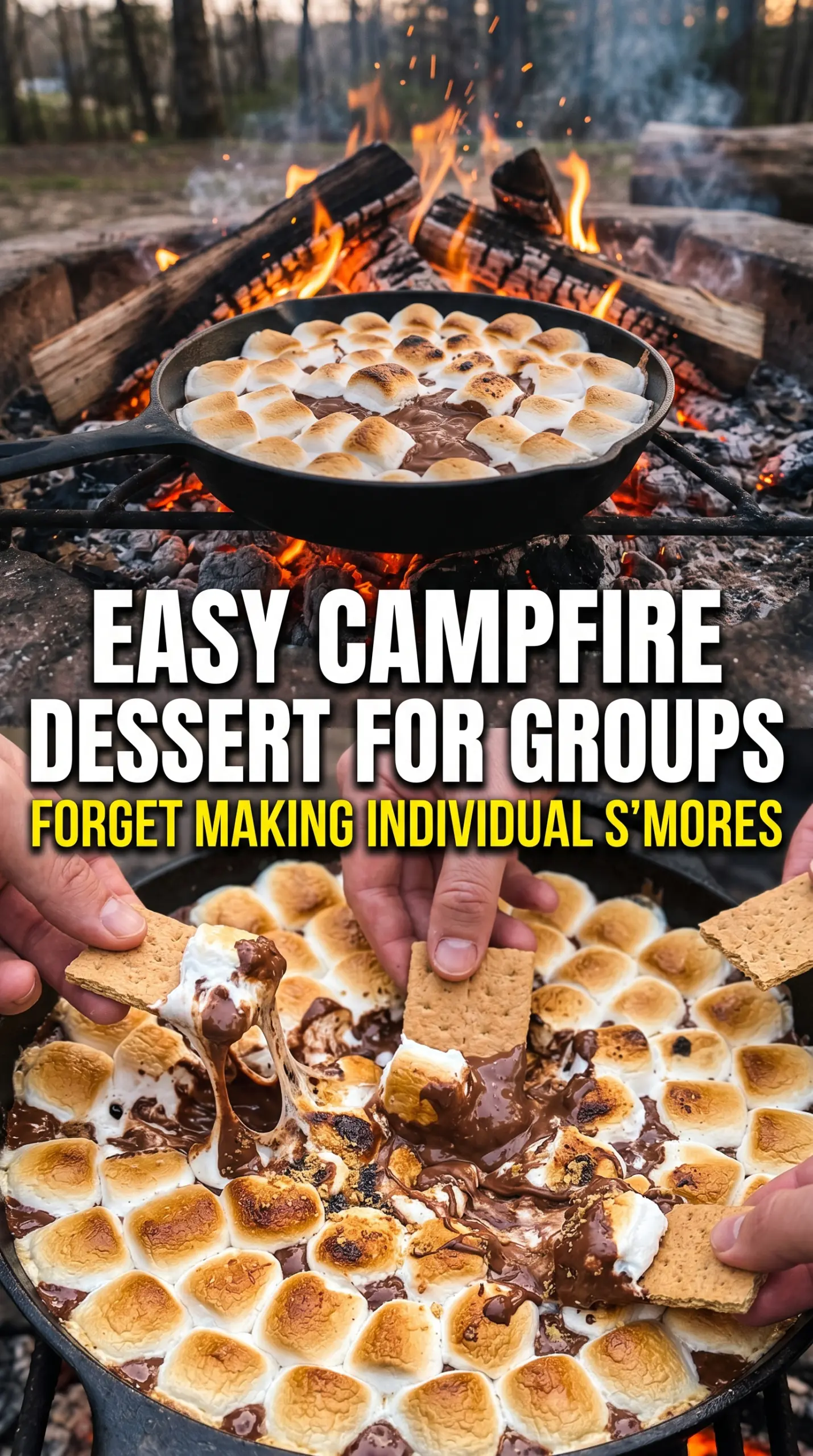 Campfire S'mores Dip toasted marshmallow chocolate