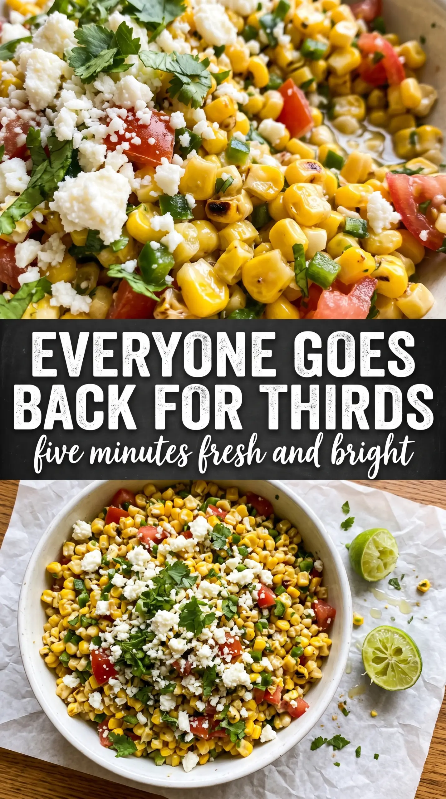 Corn Salad charred lime fresh