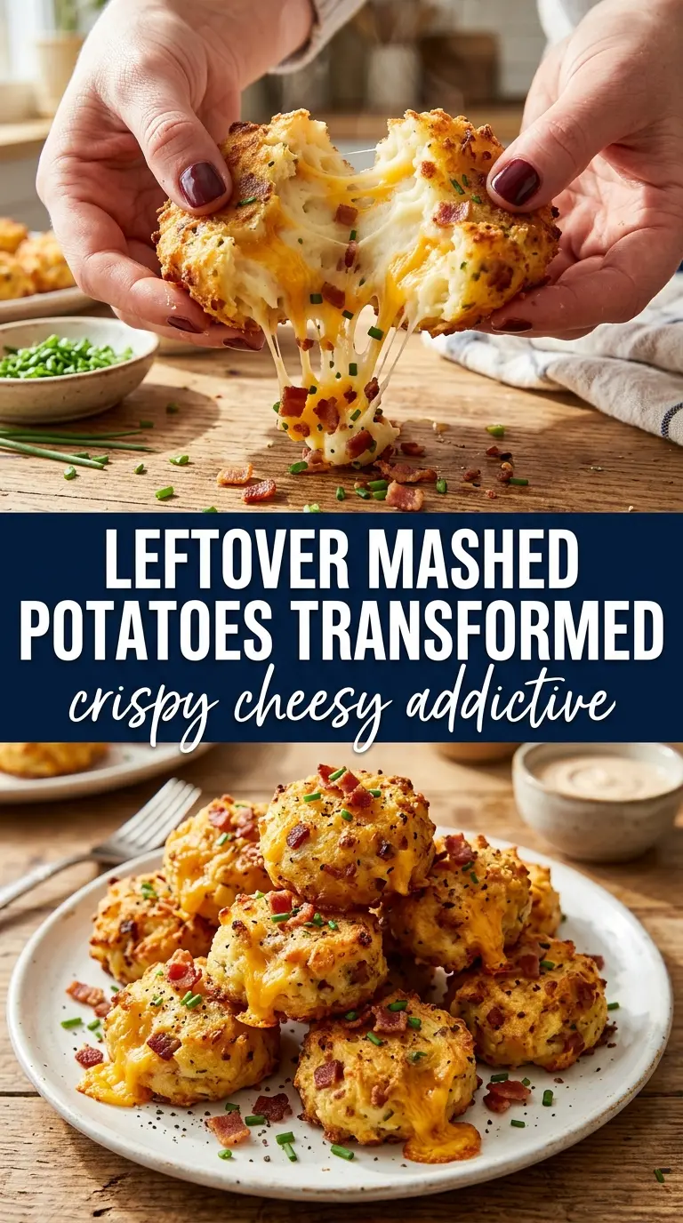 Cheesy Mashed Potato Puffs golden crisp cheddar