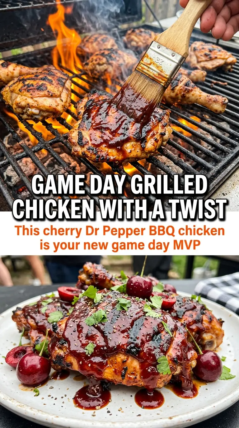 Cherry Dr Pepper BBQ Chicken sticky glazed chicken