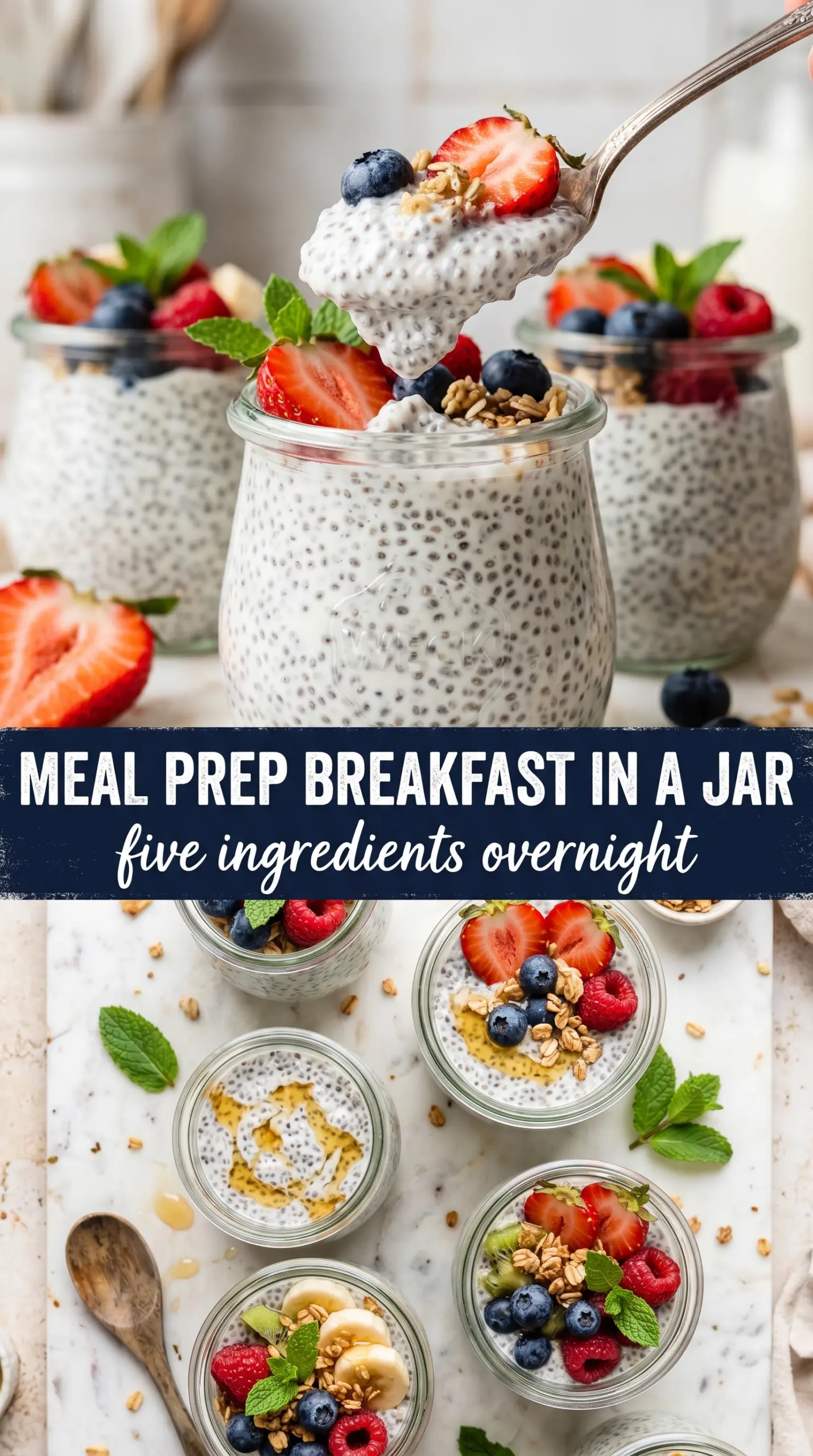 chia seed pudding creamy vanilla layered