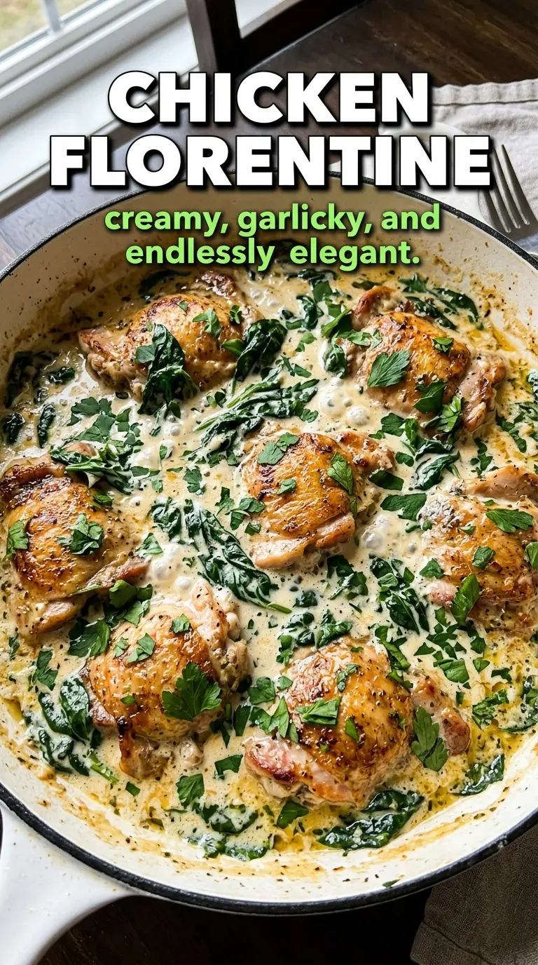 Chicken Florentine silky cream sauce