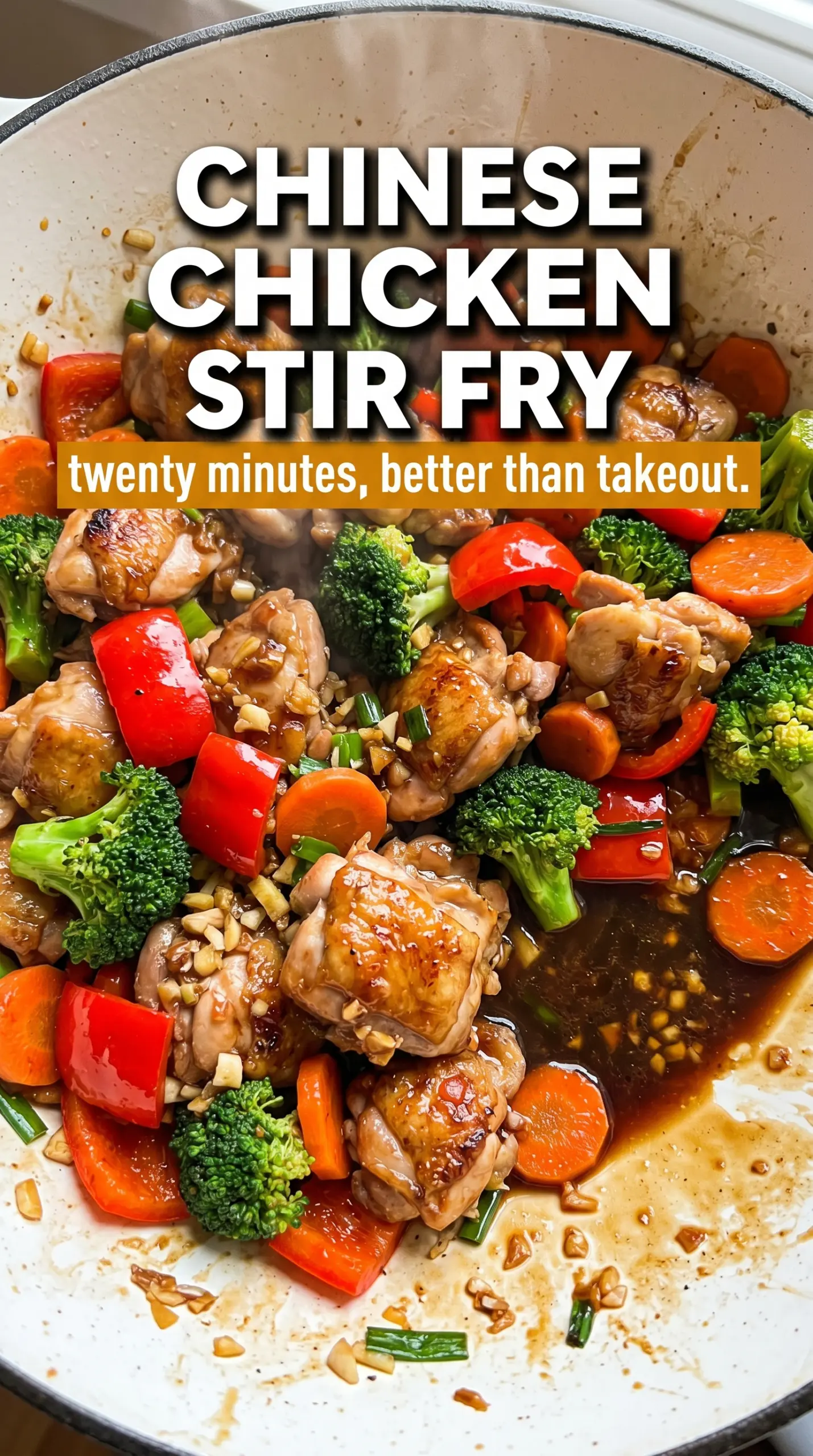 Chinese Chicken Stir Fry colorful glossy