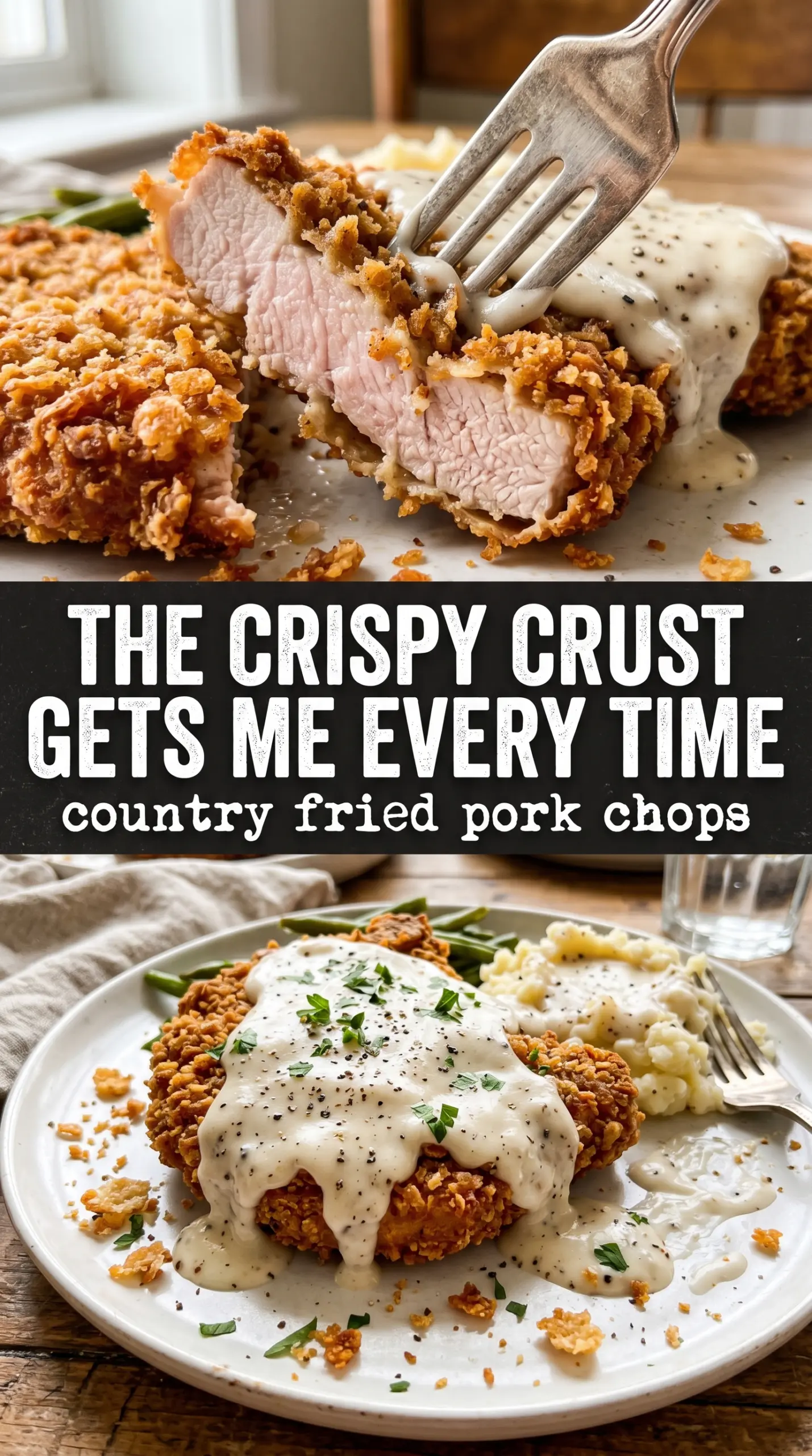 Cooked pork chops with sauce