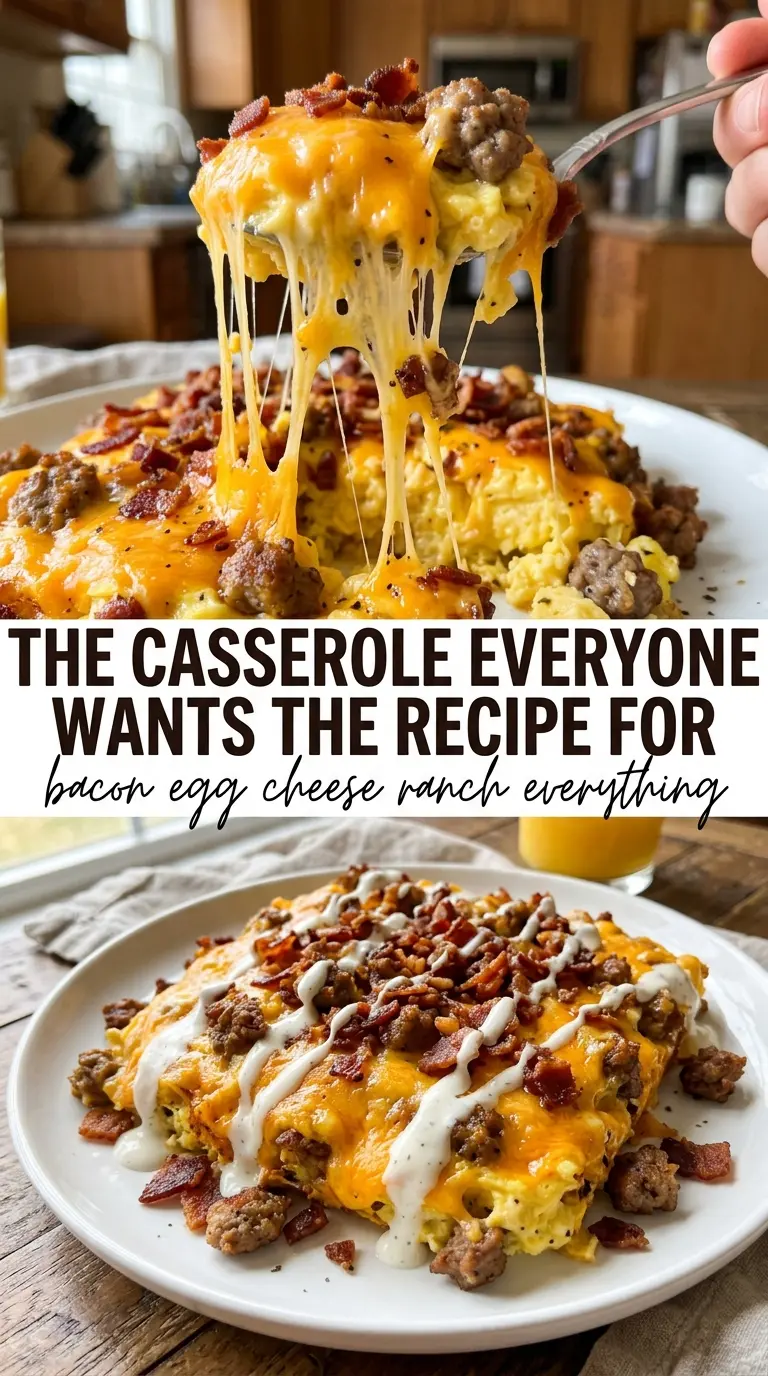 Crack Breakfast Casserole golden cheesy bacon