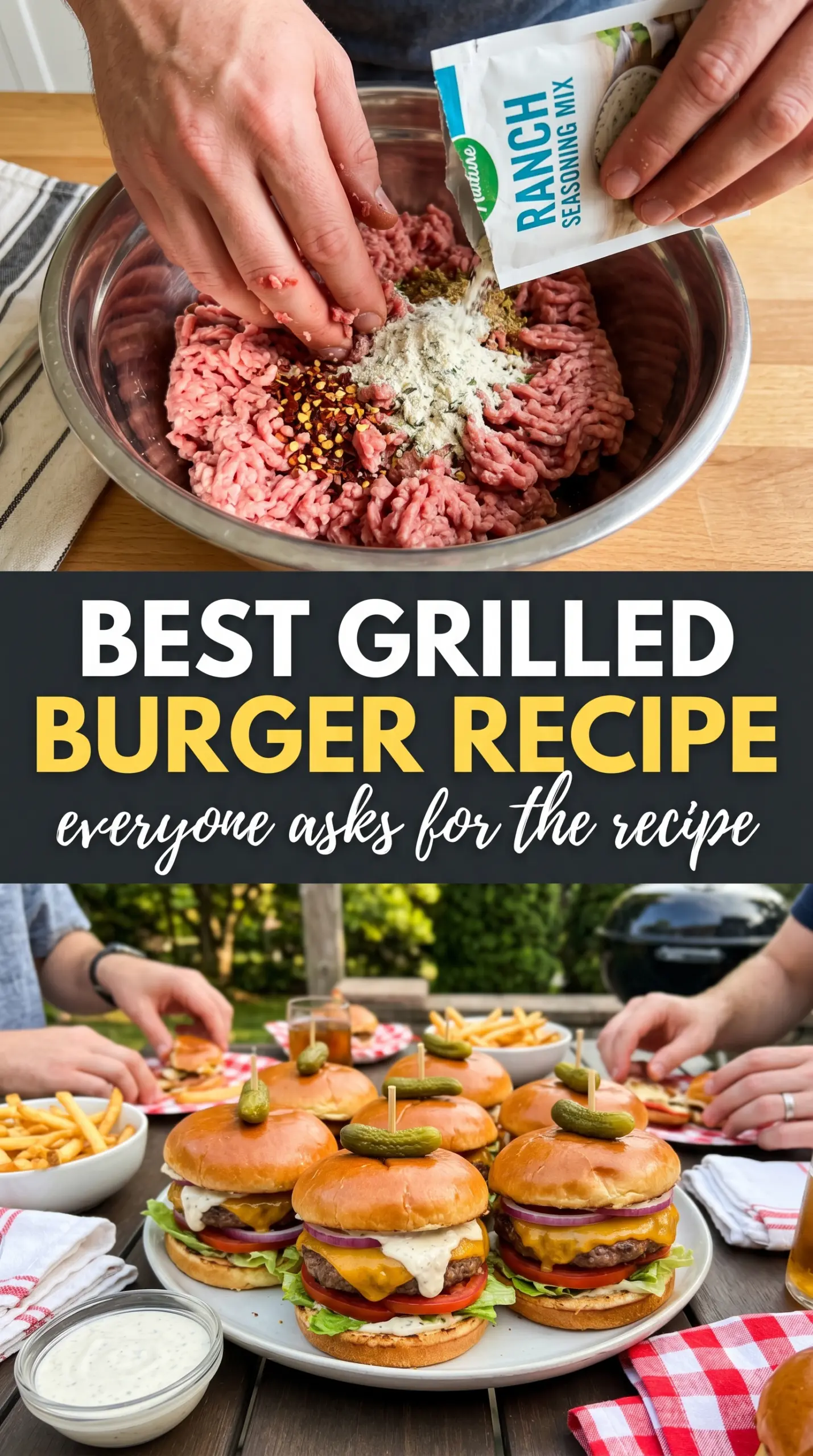 Crack Burgers with cheddar bacon ranch juicy