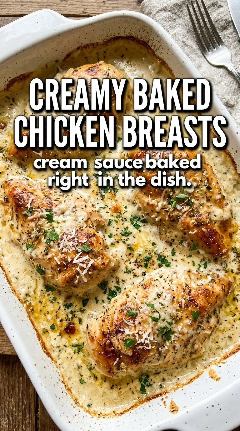 Creamy Baked Chicken Breasts golden bubbly