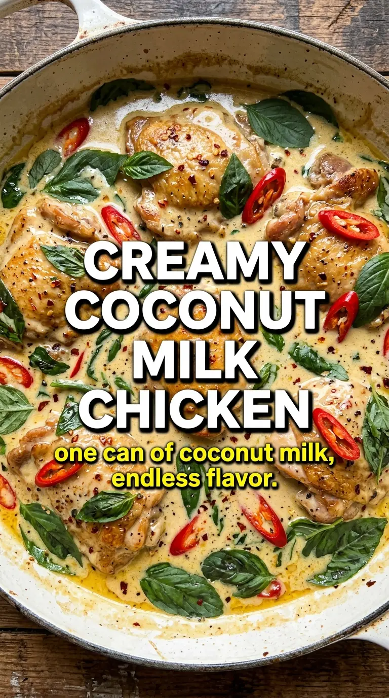 Creamy Coconut Milk Chicken silky golden chicken