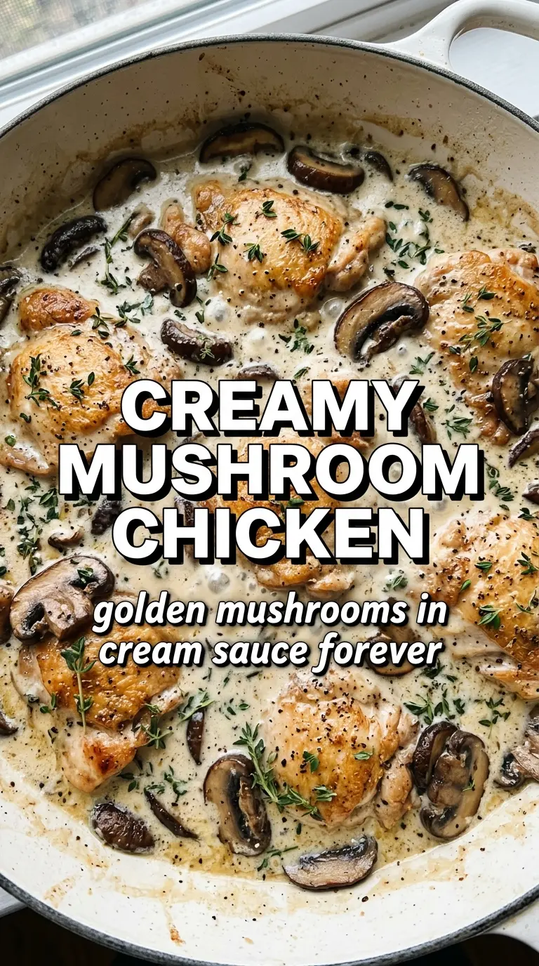 Creamy Mushroom Chicken golden skillet sauce