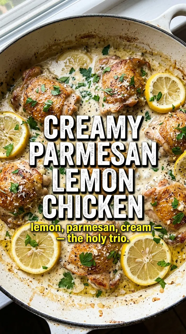 Cooked chicken with sauce and sides