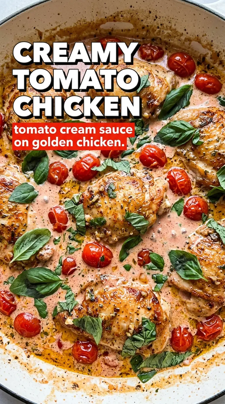 Creamy Tomato Chicken golden seared chicken silky sauce