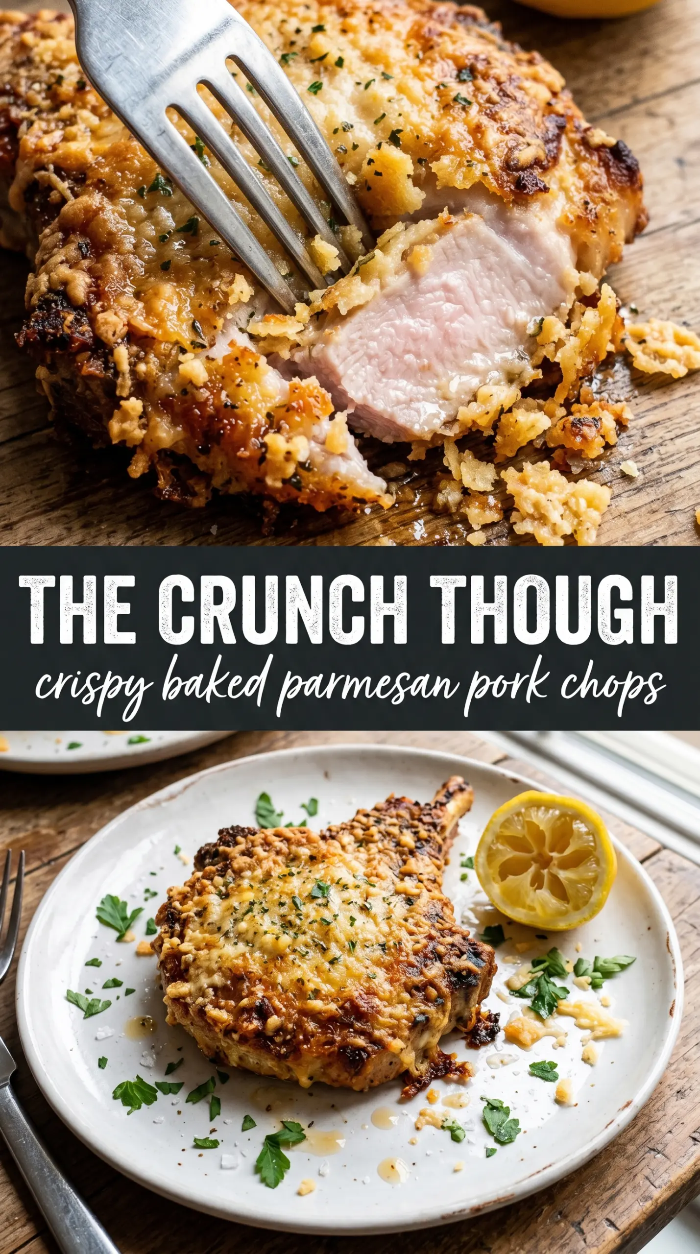 Crispy Baked Parmesan Pork Chops parmesan crusted crunchy