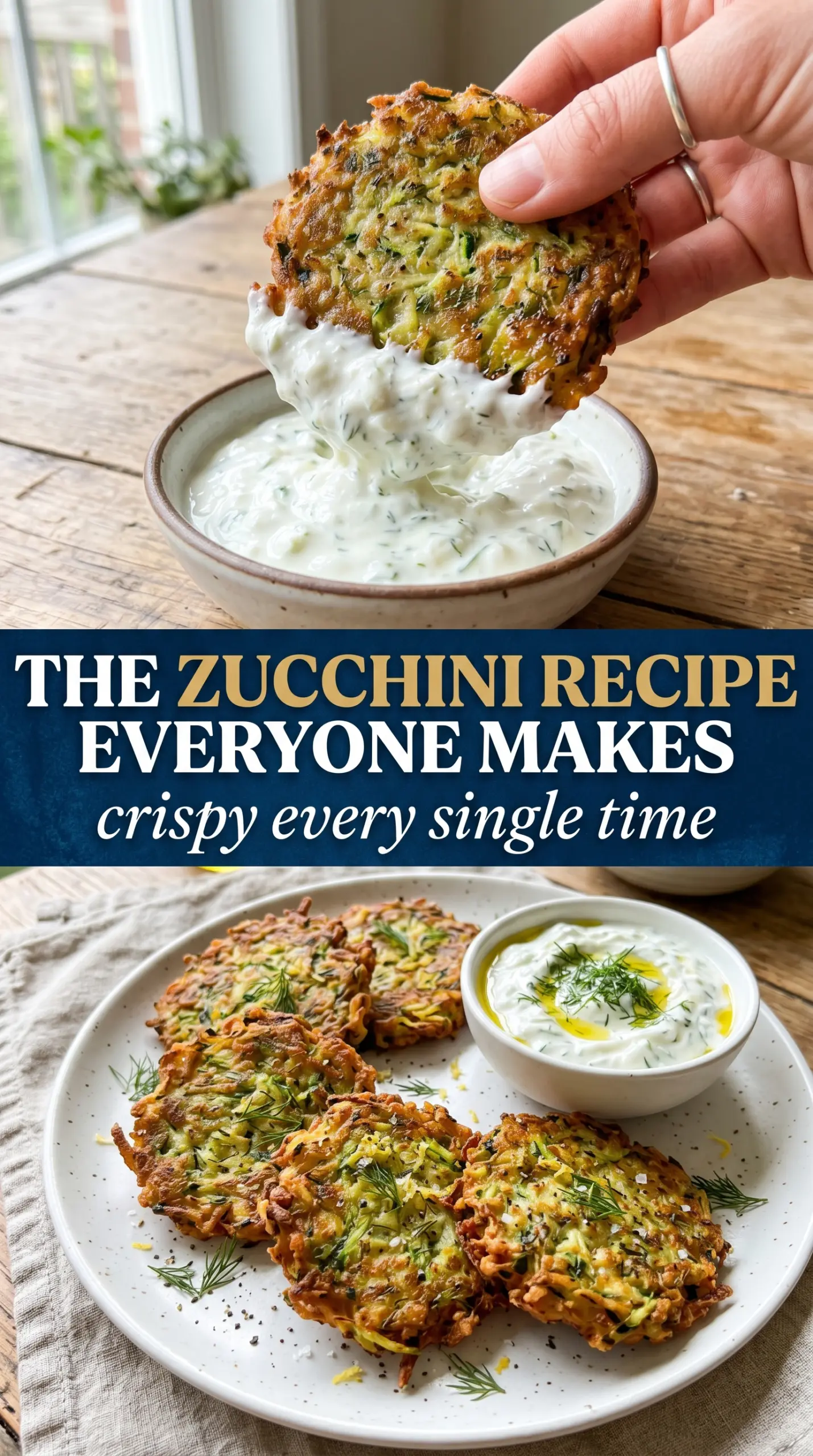 Crispy Zucchini Fritters golden savory