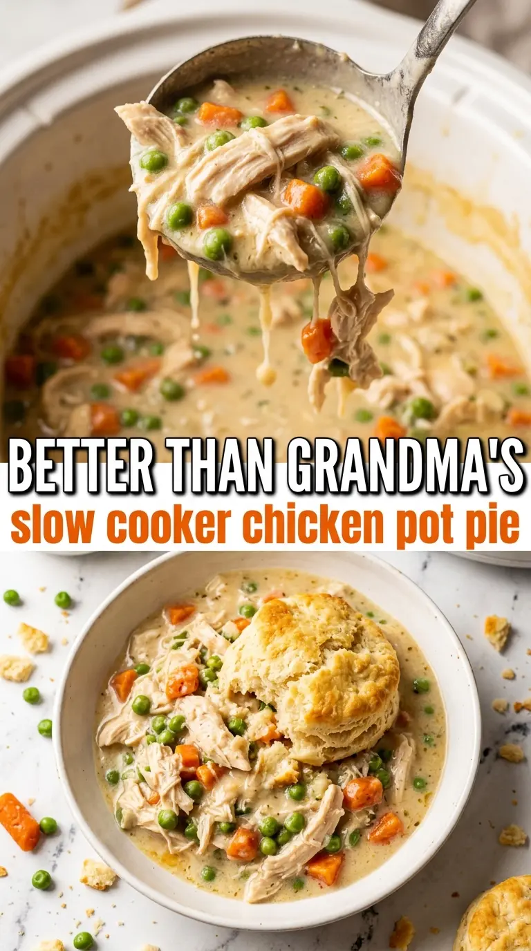 Crock Pot Chicken Pot Pie creamy puff pastry