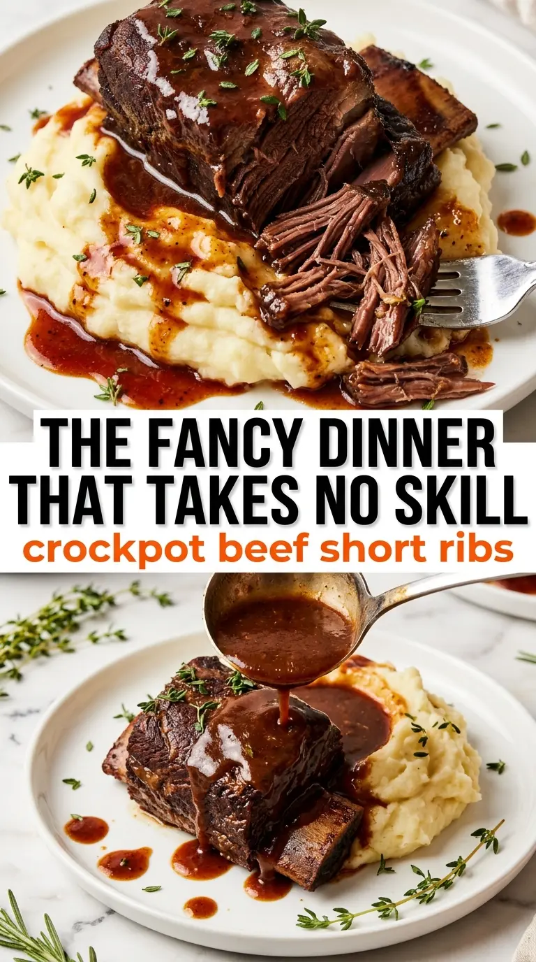 Crockpot Beef Short Ribs tender glossy braised