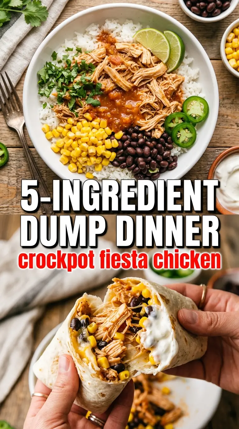 Crockpot Fiesta Chicken creamy shredded Tex-Mex