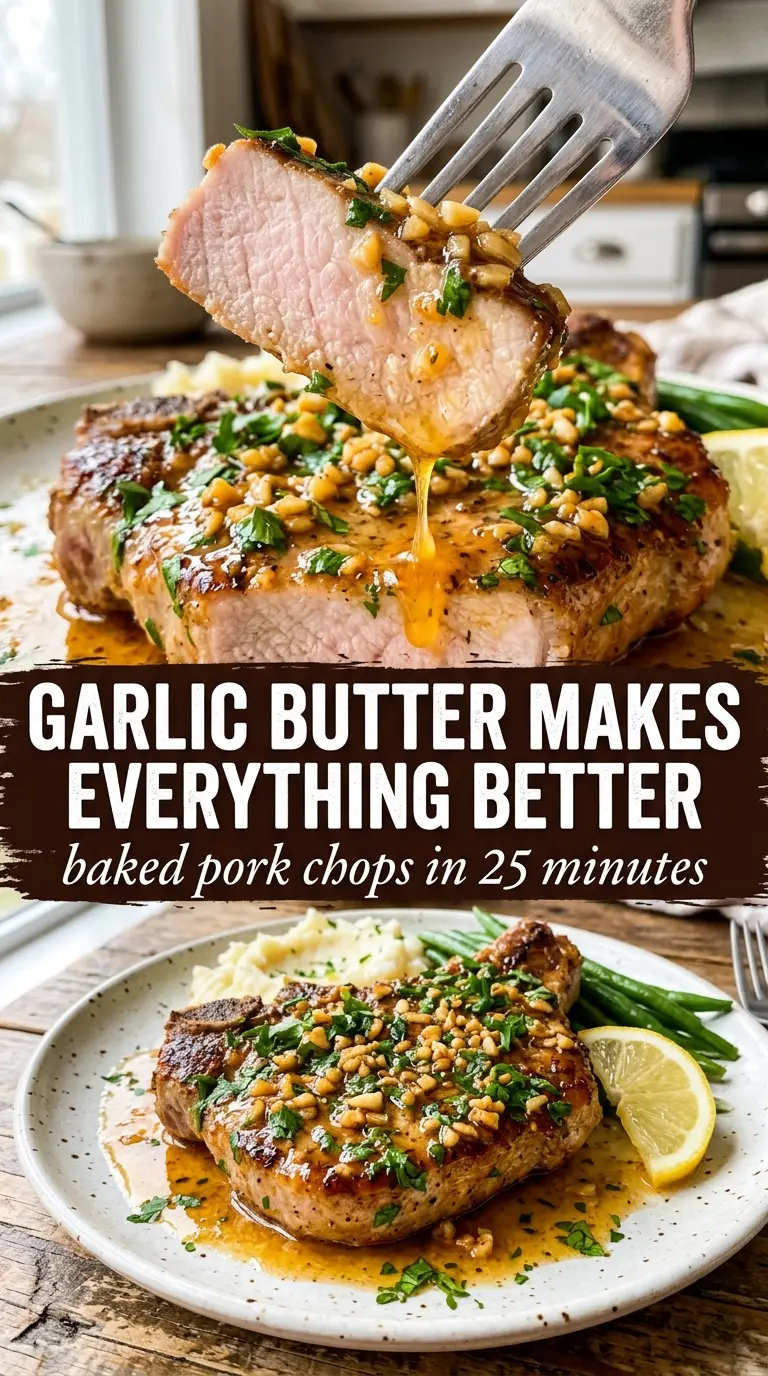 Garlic Butter Baked Pork Chops juicy garlicky baked