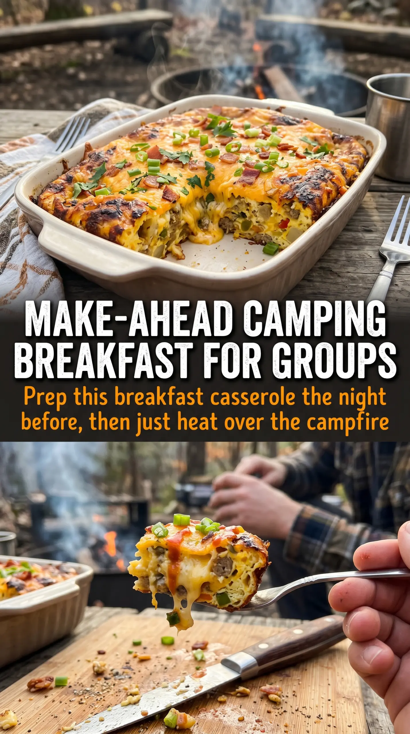 Grilled Breakfast Casserole cheesy egg casserole