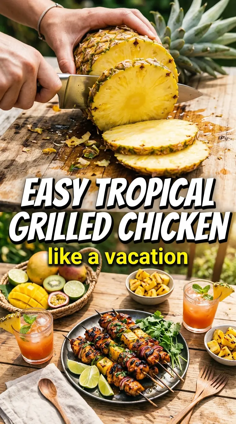 Grilled Pineapple Chicken tropical caramelized