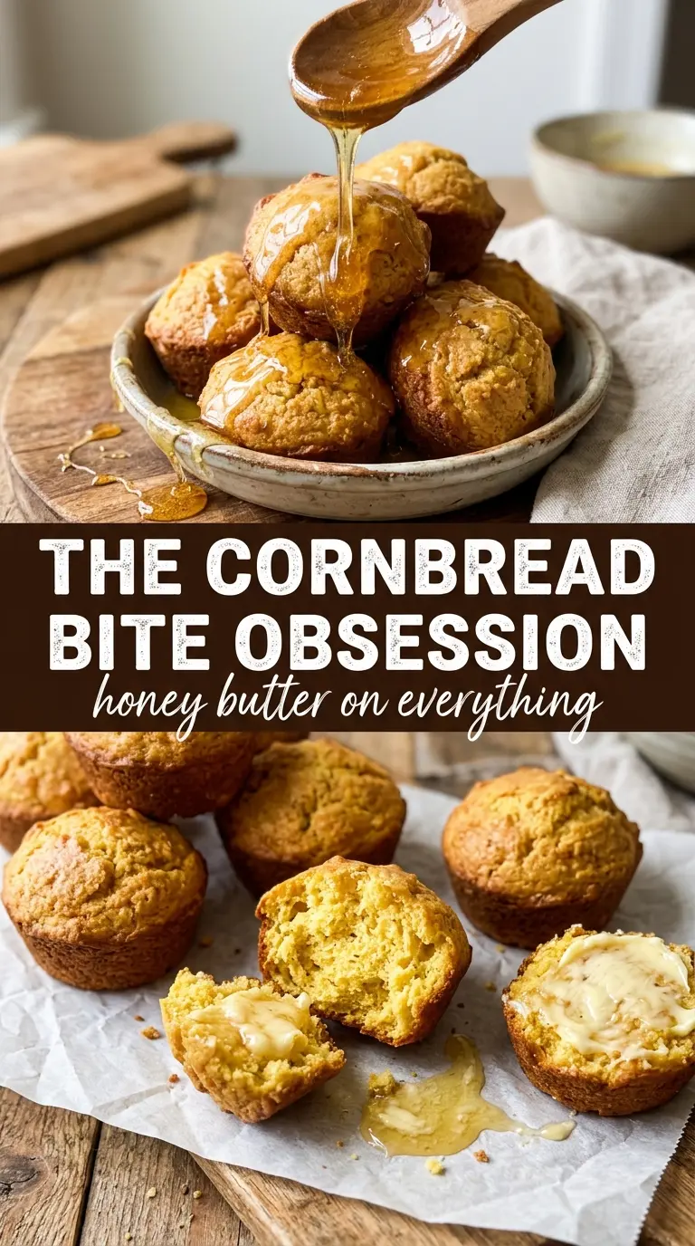 Honey Butter Cornbread Poppers golden mini muffins