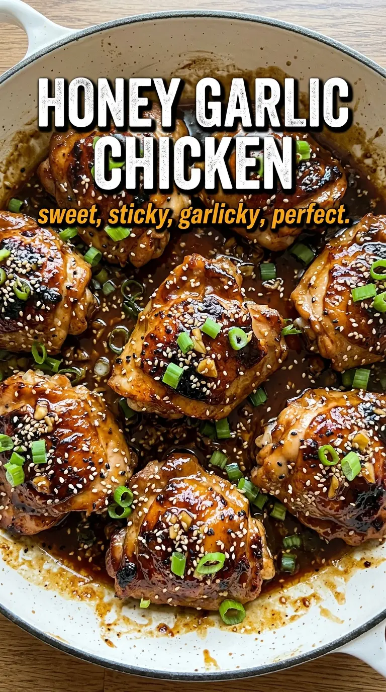 Honey Garlic Chicken sticky glazed caramelized