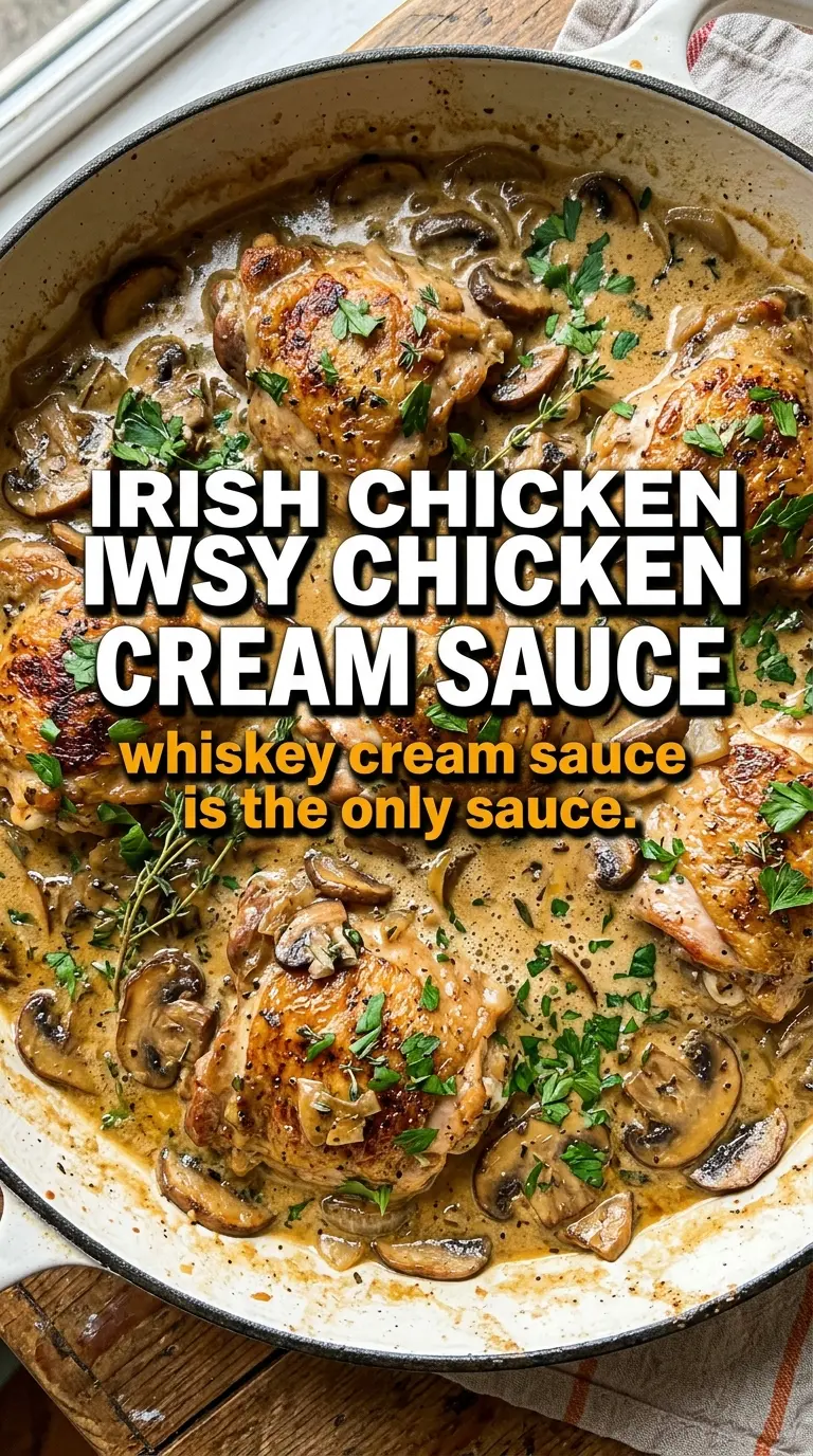 Creamy chicken dish with sauce on pasta or rice