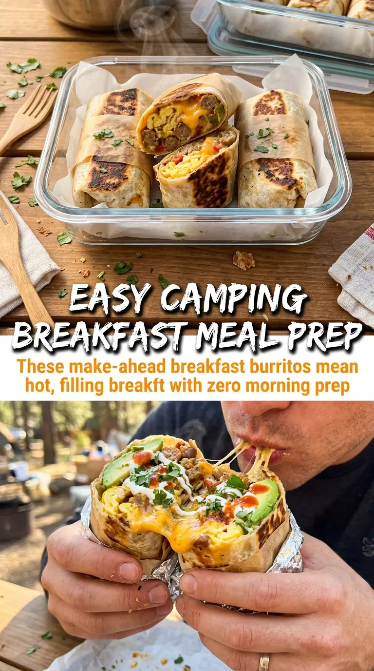 Make Ahead Breakfast Burritos cheesy sausage freezer breakfast