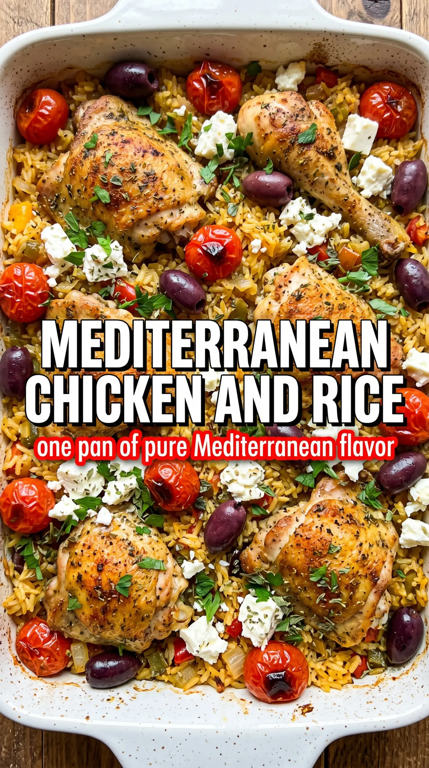 Mediterranean chicken and rice golden lemony herb