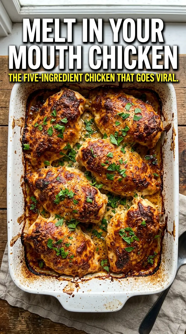 Melt In Your Mouth Chicken golden parmesan crust