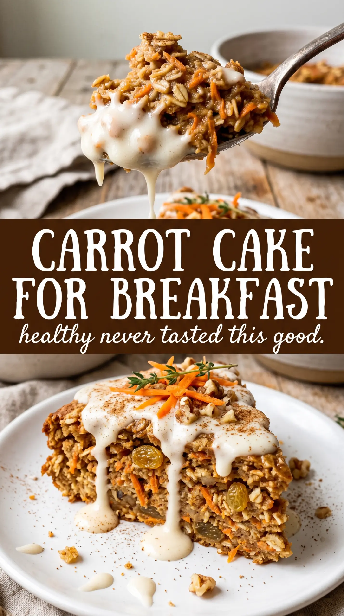 Oatmeal Carrot Cake moist spiced cream cheese