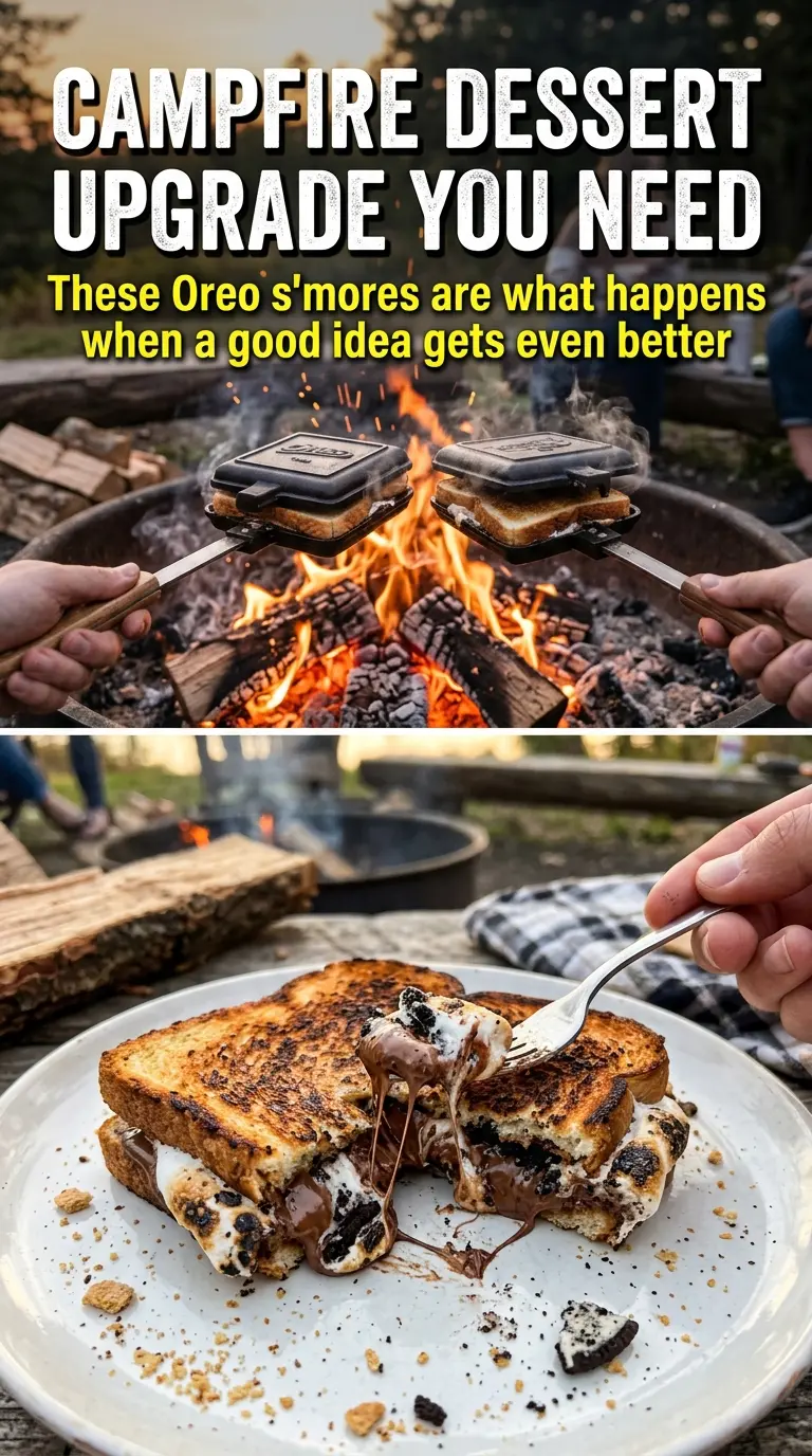 Oreo S'mores gooey campfire dessert