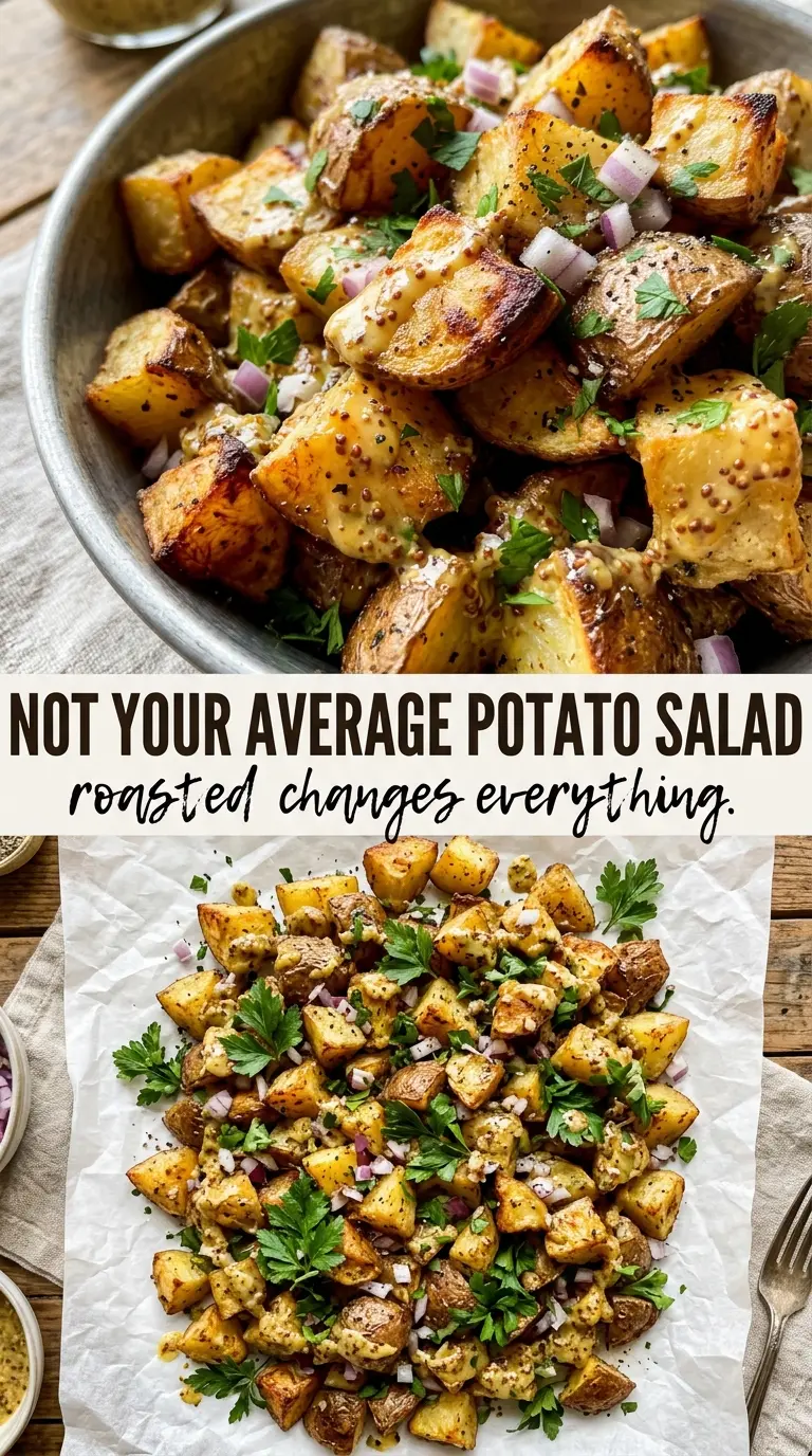 roasted potato salad crispy Dijon herb