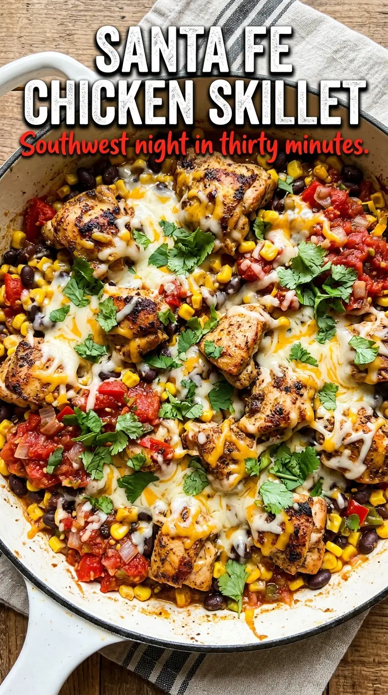 Santa Fe Chicken Skillet golden Tex-Mex one-pan