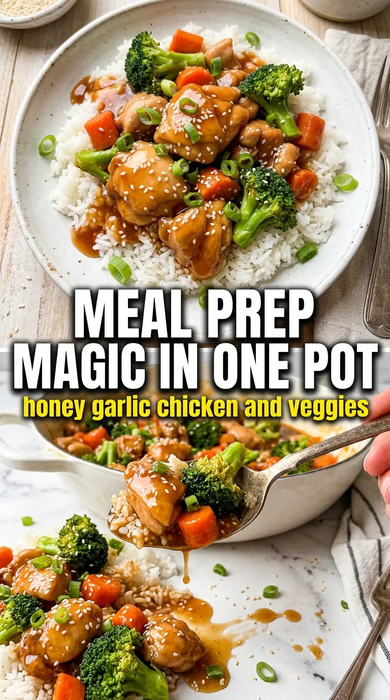 Slow Cooker Honey Garlic Chicken and Veggies glossy tender colorful