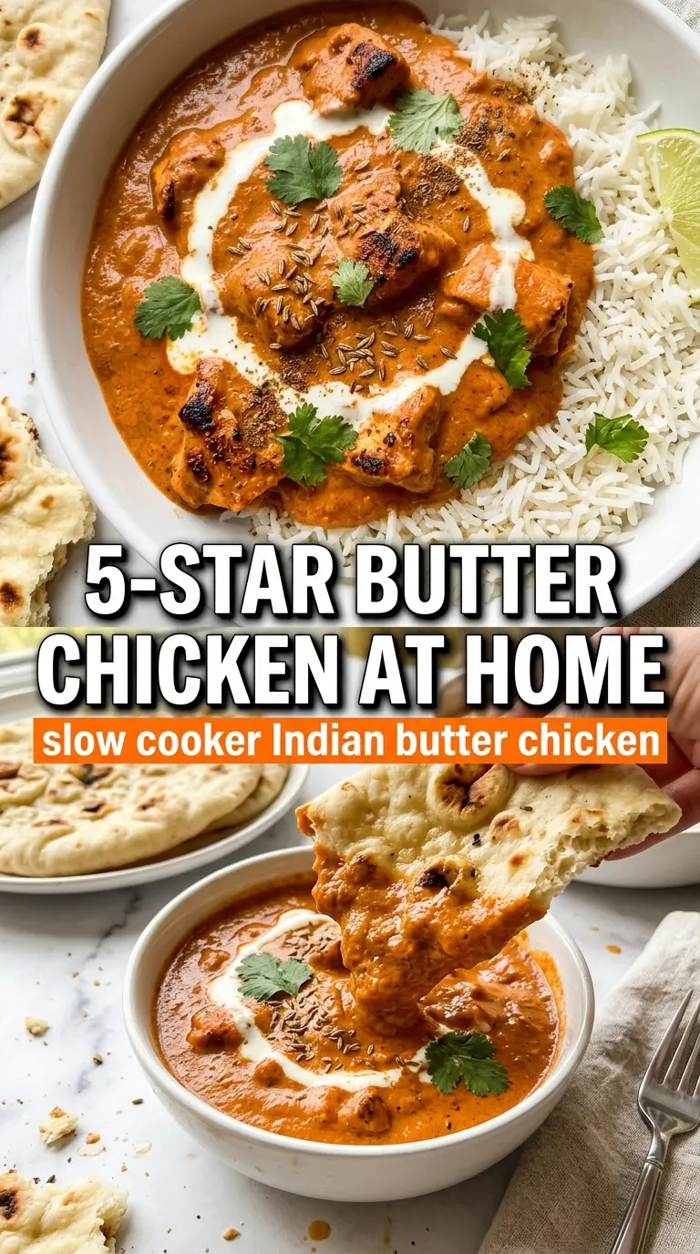 Slow Cooker Indian Butter Chicken creamy spiced curry