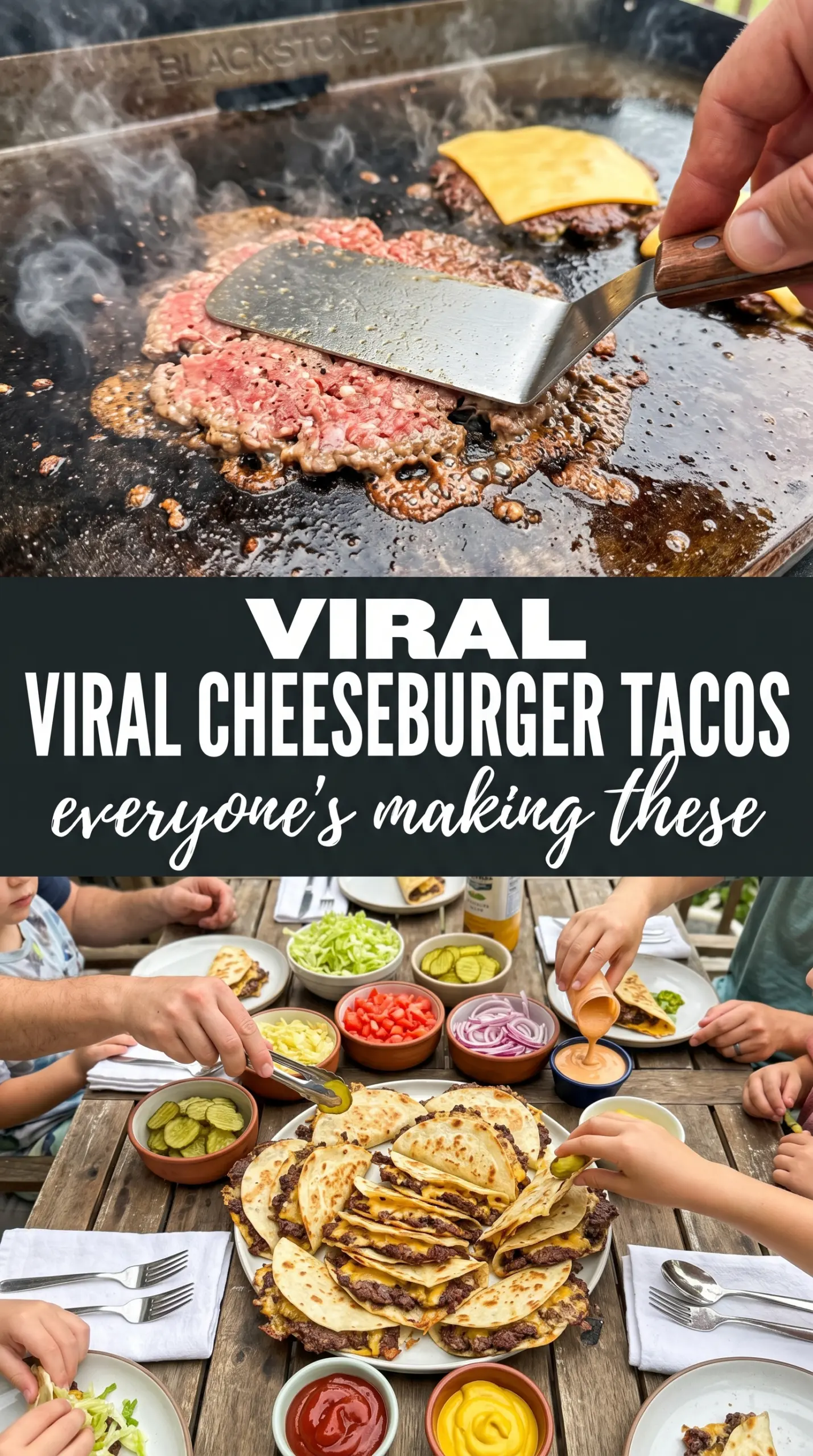 Smashed Cheeseburger Tacos crispy cheesy burger taco