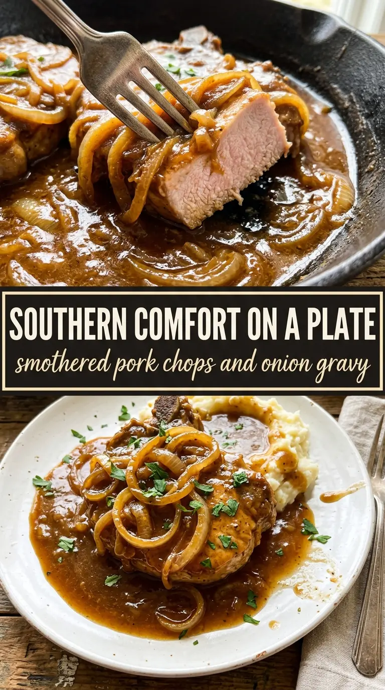 Cooked pork chops with sauce