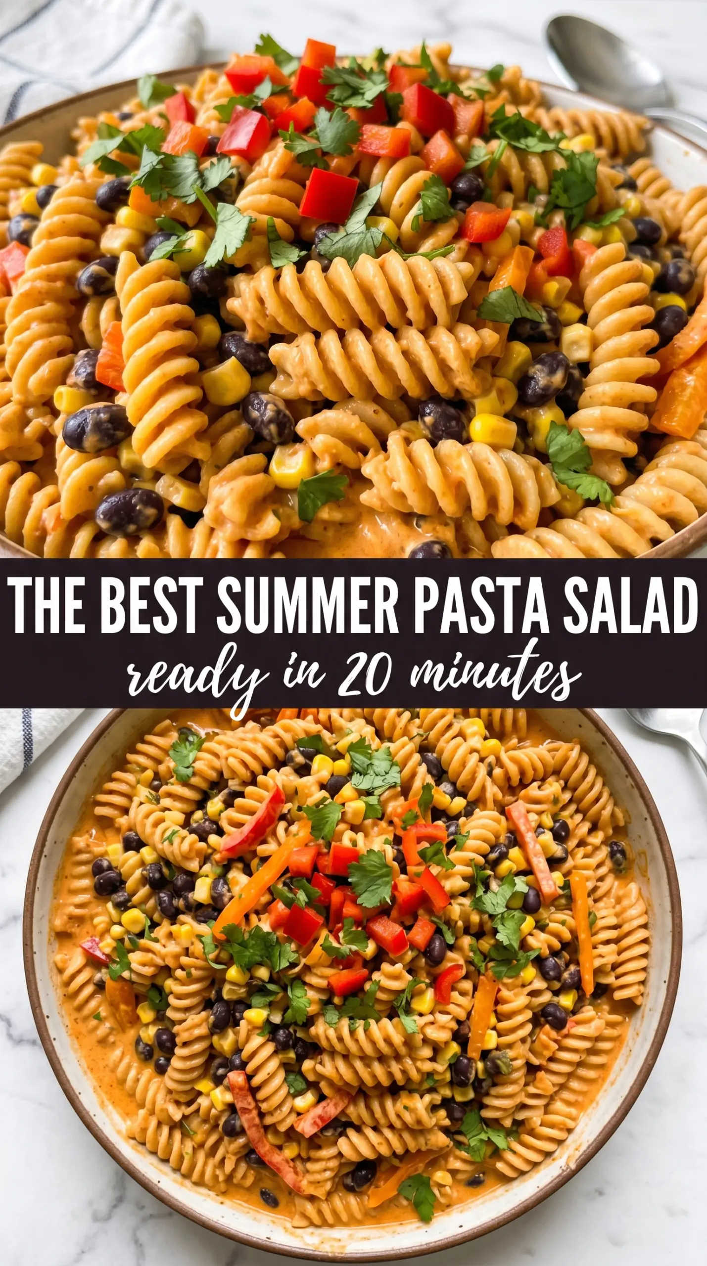 Southwestern pasta salad chipotle lime colorful